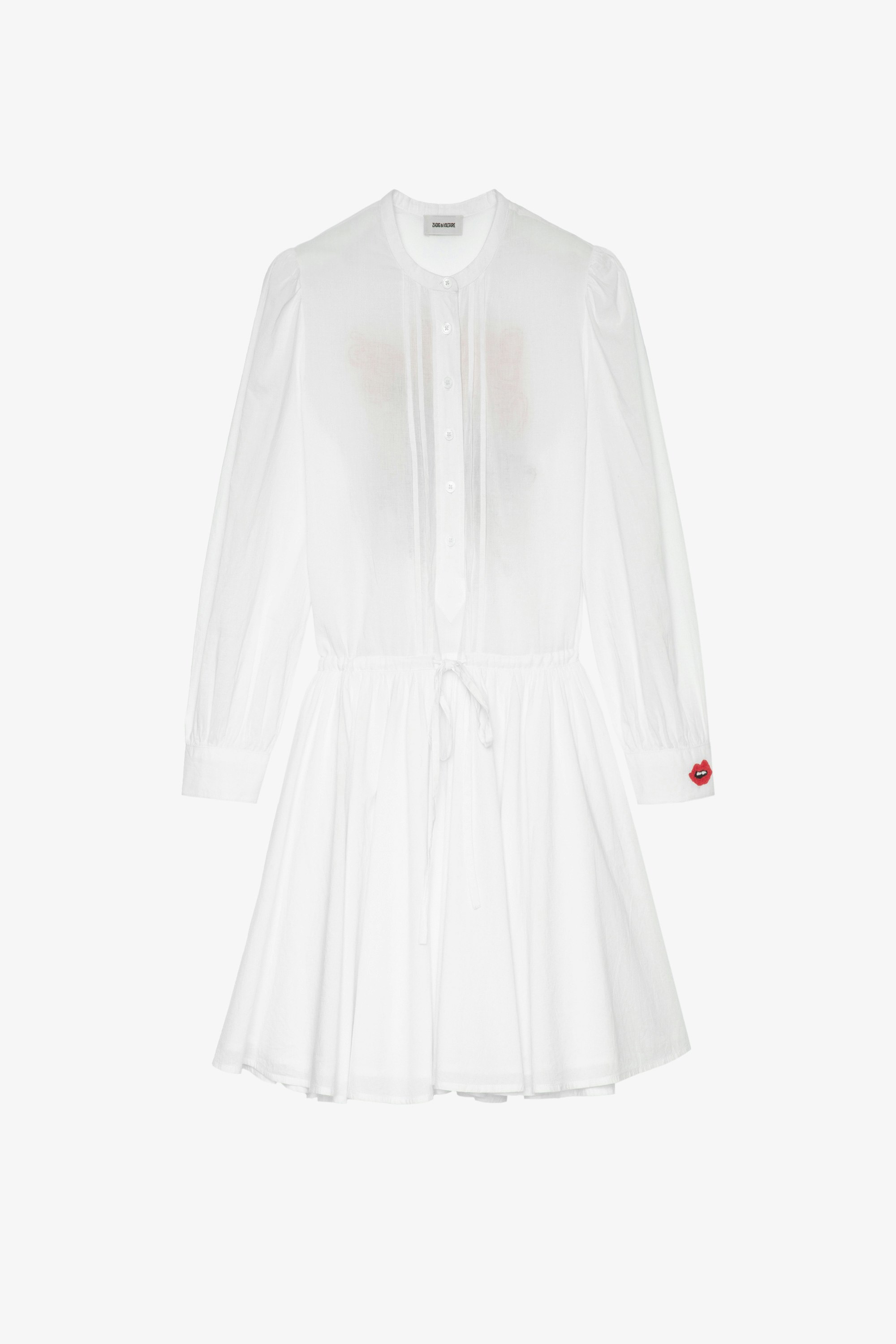 Band of Sisters Ranil ワンピース Women’s white cotton short dress with Band of Sisters embroidery