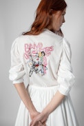 Band of Sisters Ranil Dress - Women’s white cotton short dress with Band of Sisters embroidery