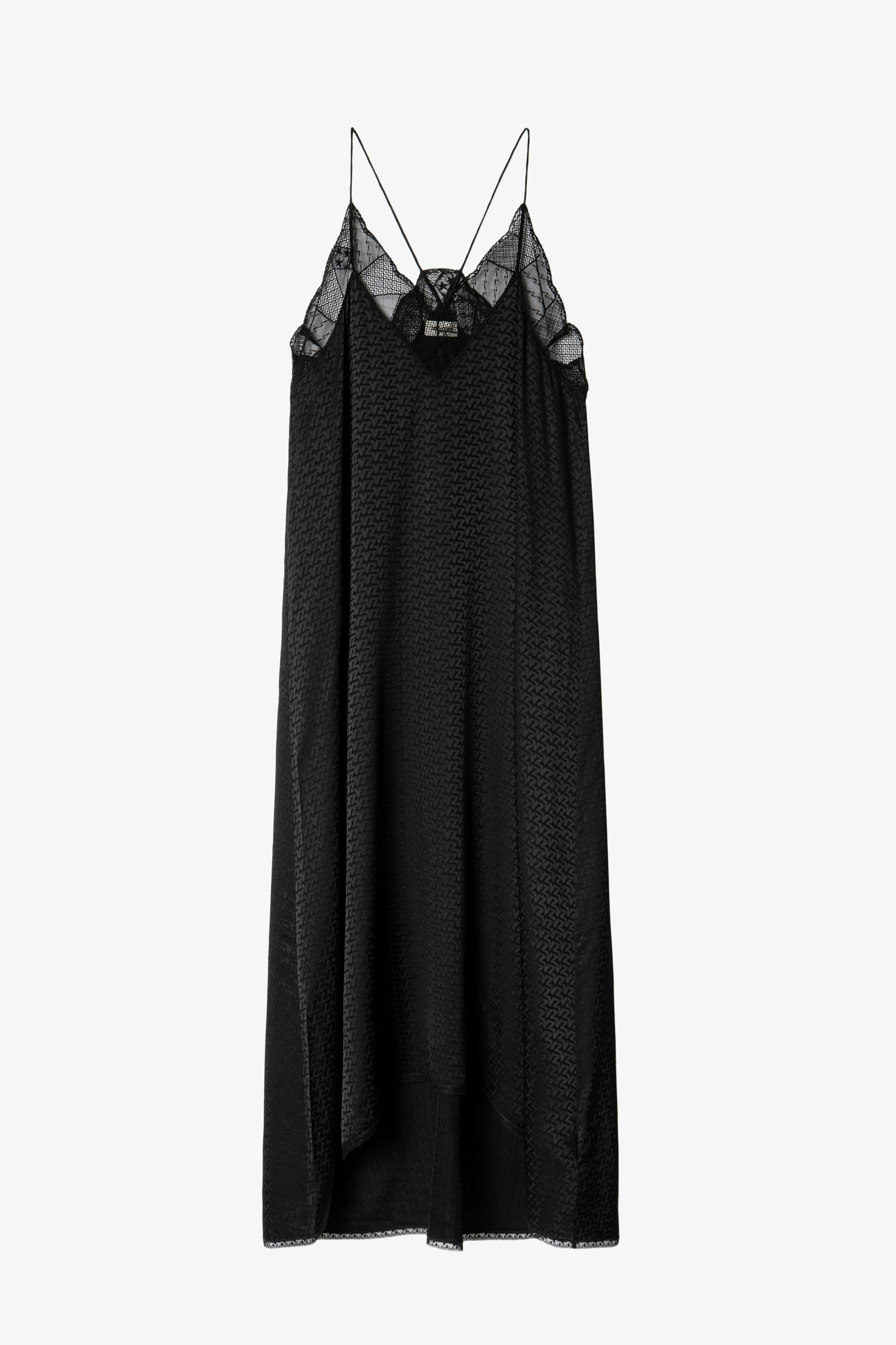 Risty Jac ZV Silk Dress - Women’s black silk jacquard dress.