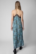 Risty Boho Dress - Women's blue floral dress