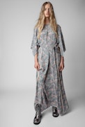 Abito Rielle Snake Chaines - Maxi abito con stampa serpente multicolore donna