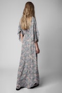 Abito Rielle Snake Chaines - Maxi abito con stampa serpente multicolore donna