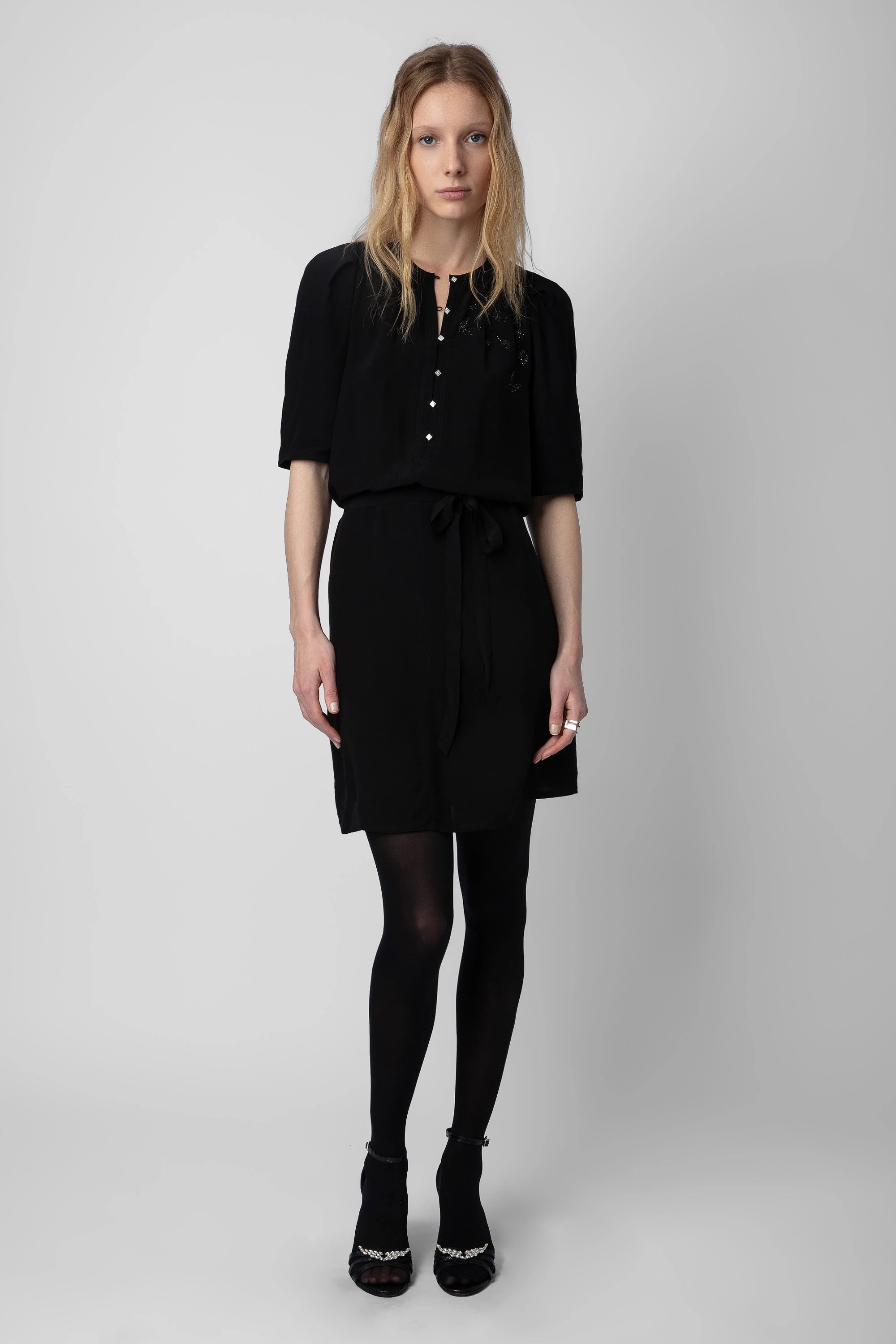 Jupe Zadig & Voltaire Bleu Irisée En Coton - Taille 38 - Style Mini Intemporel