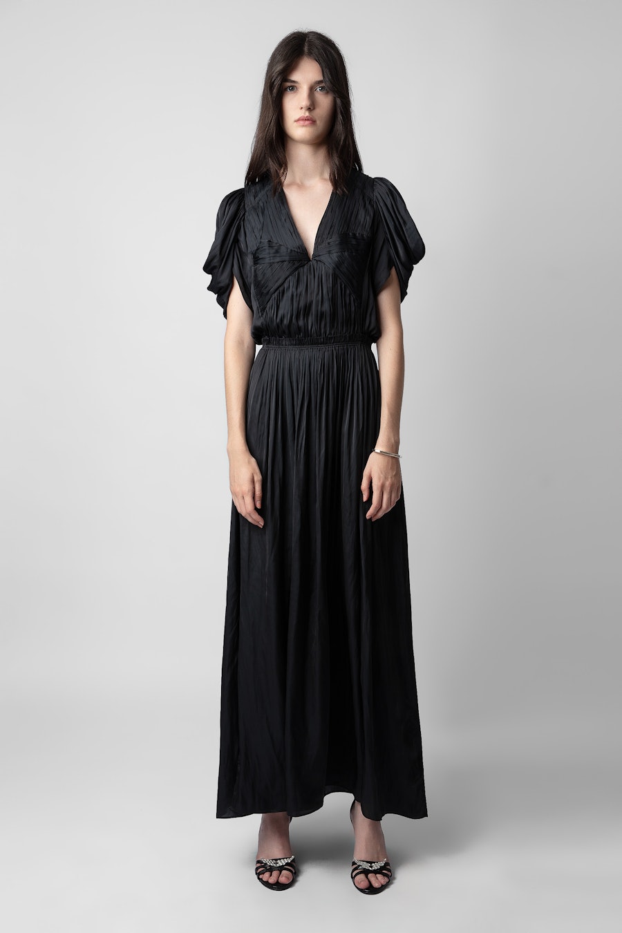 쟈딕 앤 볼테르 Zadig & Voltaire Reina Satin Dress,Black