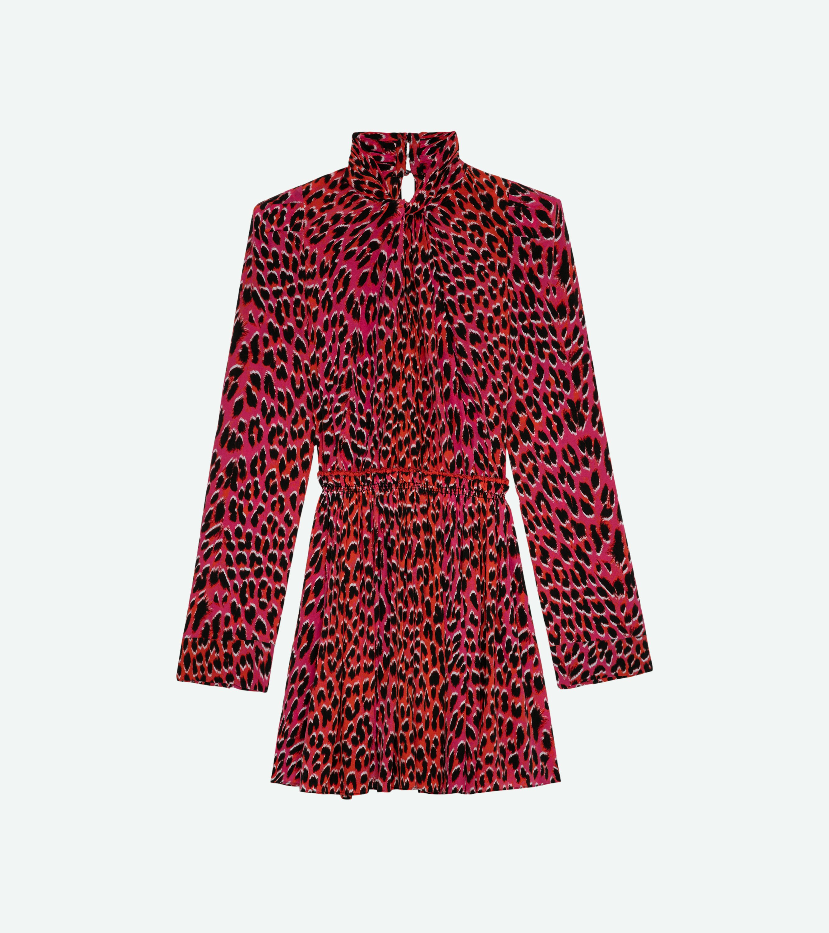 Ryde Leopard Silk Dress dress pink women | Zadig&Voltaire