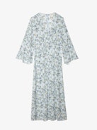 Vestido Rasato - Vestido largo de viscosa estampada, mangas largas.