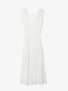 Rimati Dress - Long dress in cotton gauze, front and back neckline, sleeveless, and cords with wings.