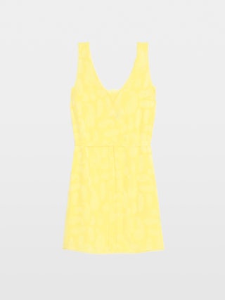 Robe Renza 100% Soie - Robe courte lingerie en soie jacquard, avec ceinture amovible et dentelle française exclusive.