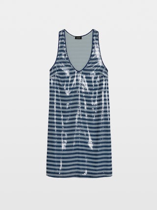 Robe Rasha - Robe courte sans manches en sequins imprimé.