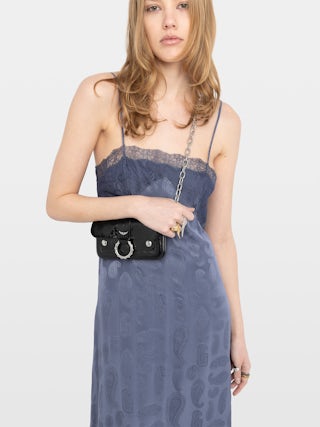 Dress Ridar 100% Silk - Lingerie-inspired mid-length silk jacquard dress with adjustable straps and lace at the bust and hem.