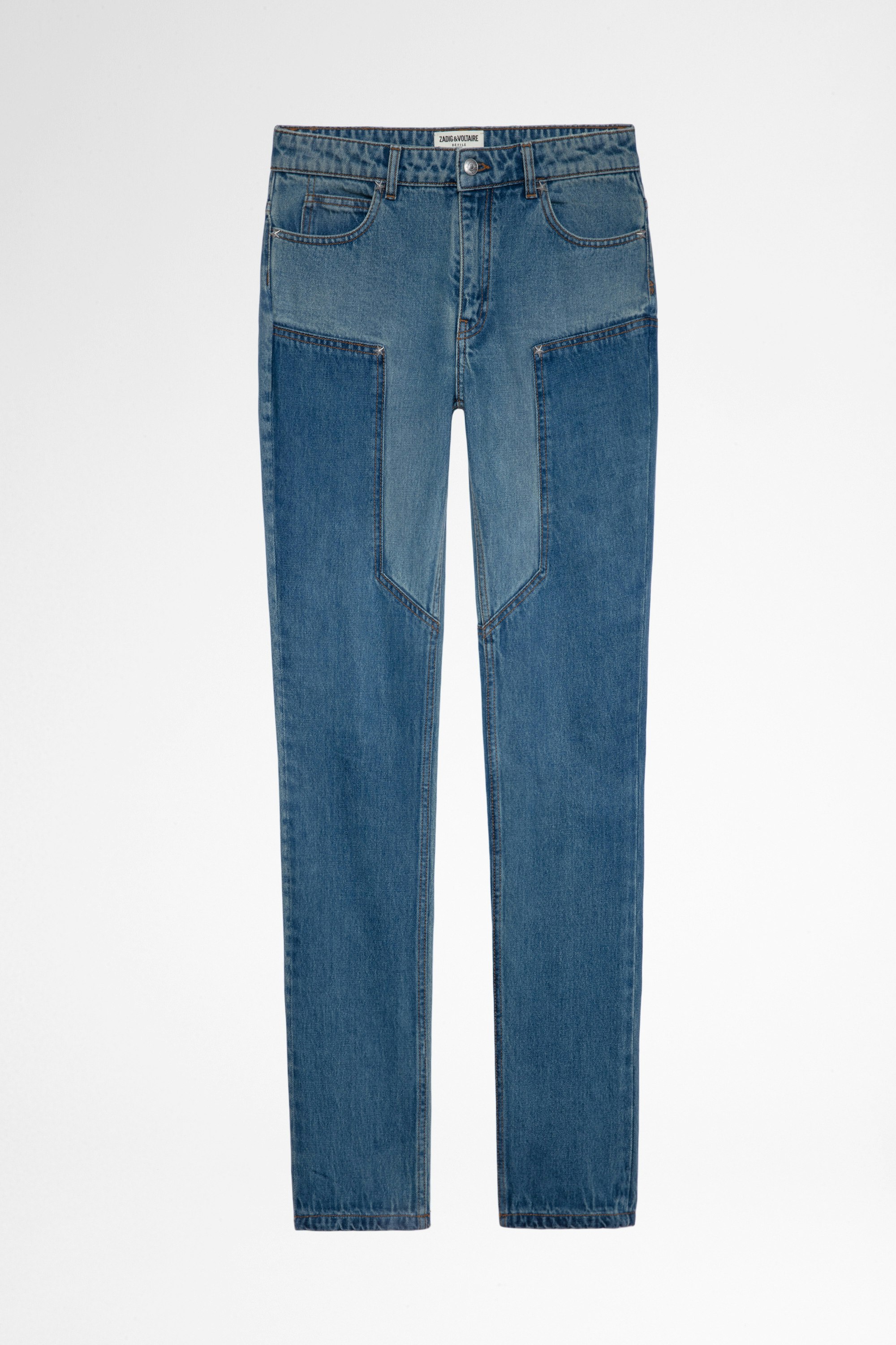 Jeans Elea Jeans aus hell- und dunkelblauem Denim für Damen