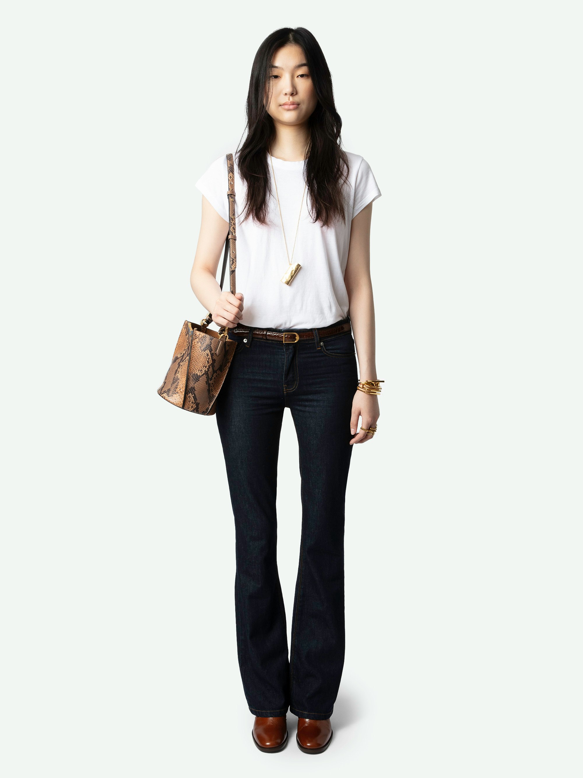 Jean Eclipse - Low-waisted bootcut jeans.