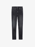 Tina Cropped Skinny Jeans - Women's washed black cropped skinny jeans.