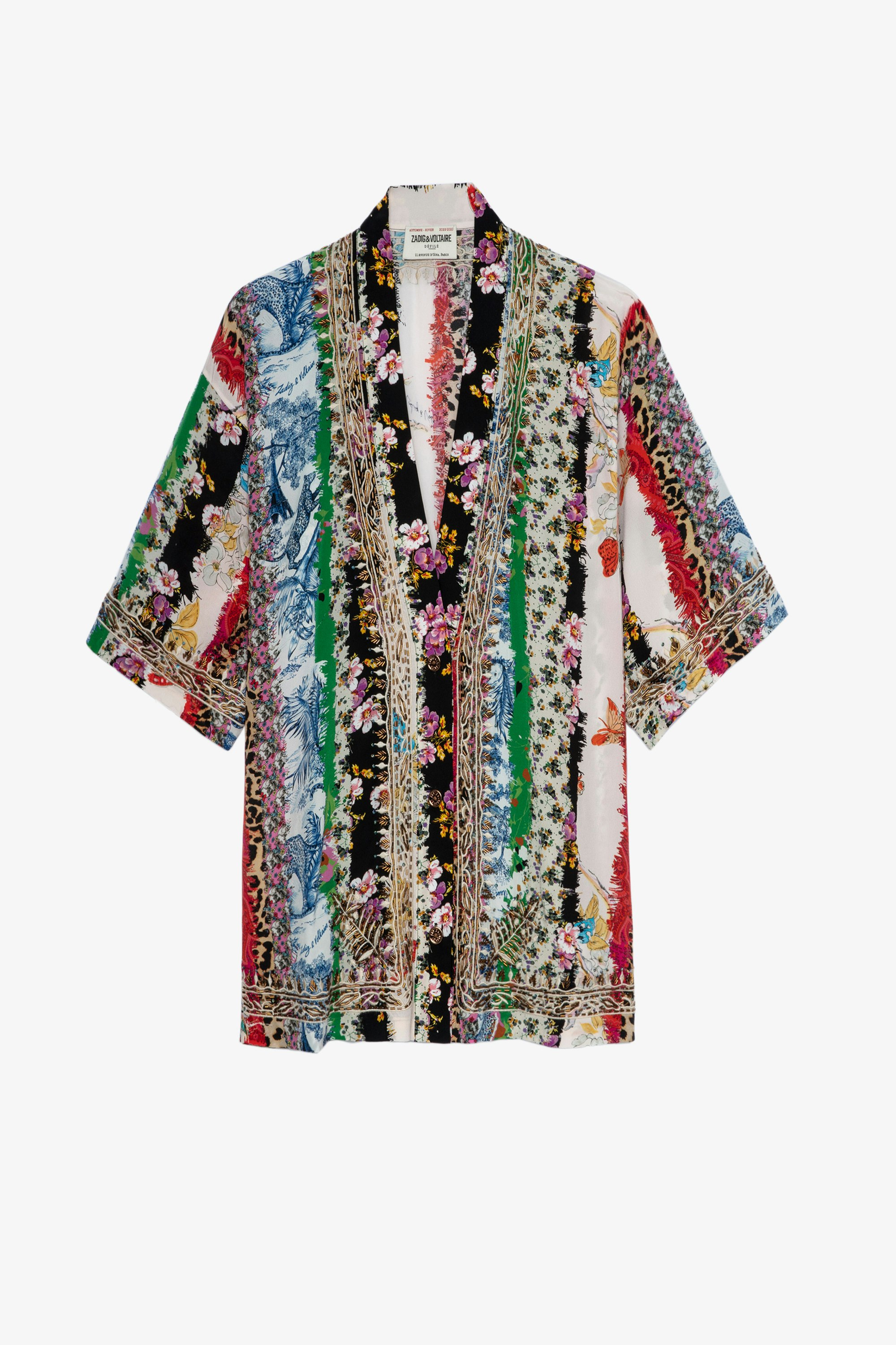 Mixed Print Silk Tong Jacket 25 years Women’s mixed print silk jacket 