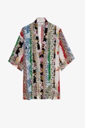 Mixed Print Silk Tong Jacket 25 years - Women’s mixed print silk jacket