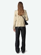 Parka Klimi - Parka in stile militare in cotone lavato, con tasche multiple e firma ad ala sulla schiena.