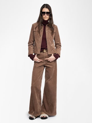 Liam Corduroy Jacket - Corduroy jacket with long sleeves, multiple pockets, button fastening and embossed wings on the back.