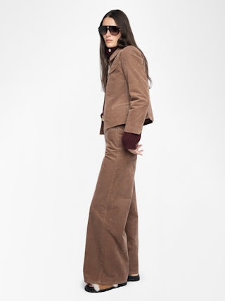 Liam Corduroy Jacket - Corduroy jacket with long sleeves, multiple pockets, button fastening and embossed wings on the back.