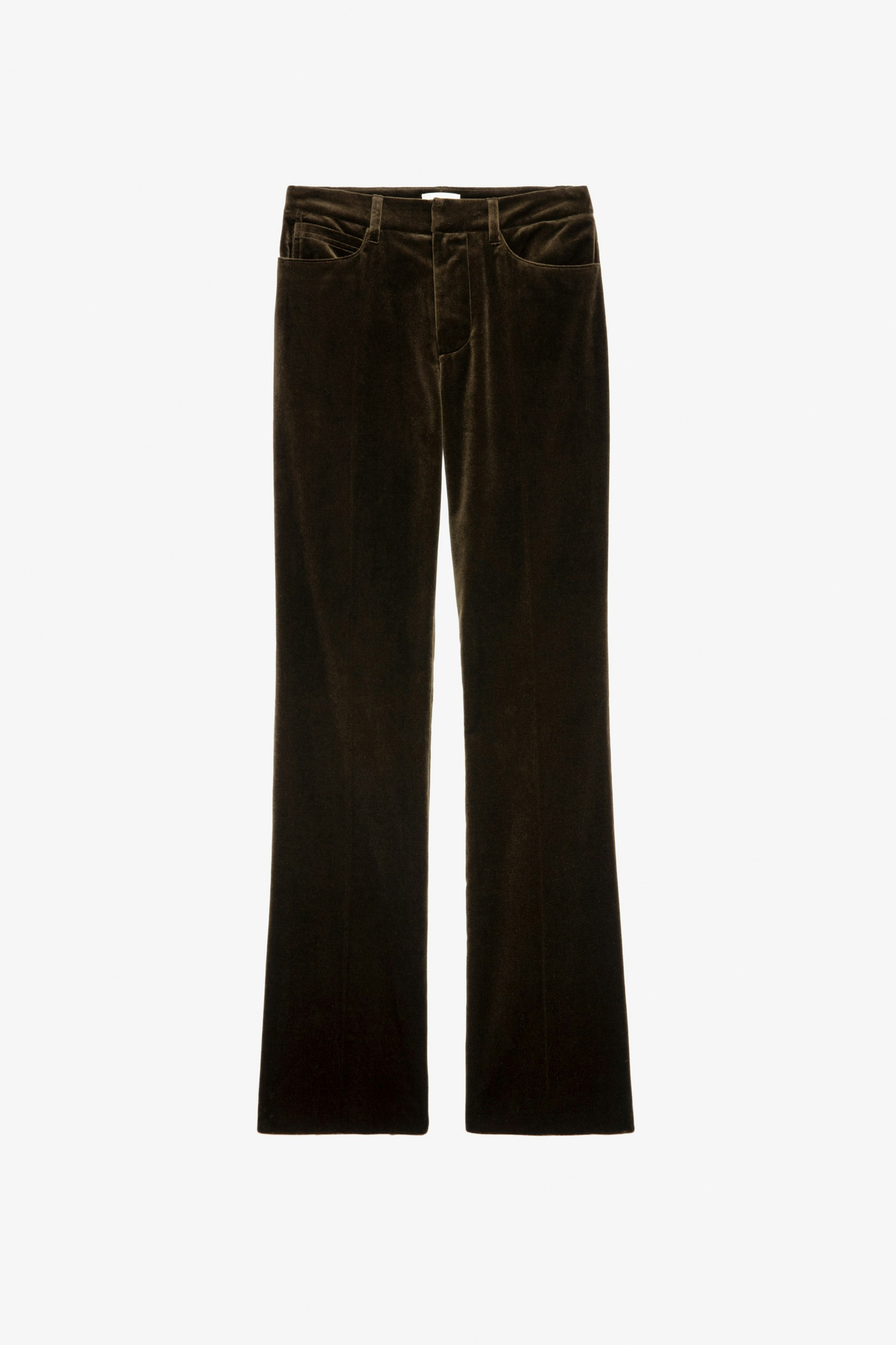Pistol Velvet Pants - Women’s khaki velvet tailored pants.