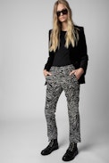 Pantaloni Polis - Pantaloni in velluto con motivo glitterato donna