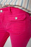 Hose Hippie Samt - Weite Cordsamt-Damenhose in Himbeere