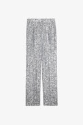 Gitane Sequins Trousers - Women's grey sequinned suit trousers.