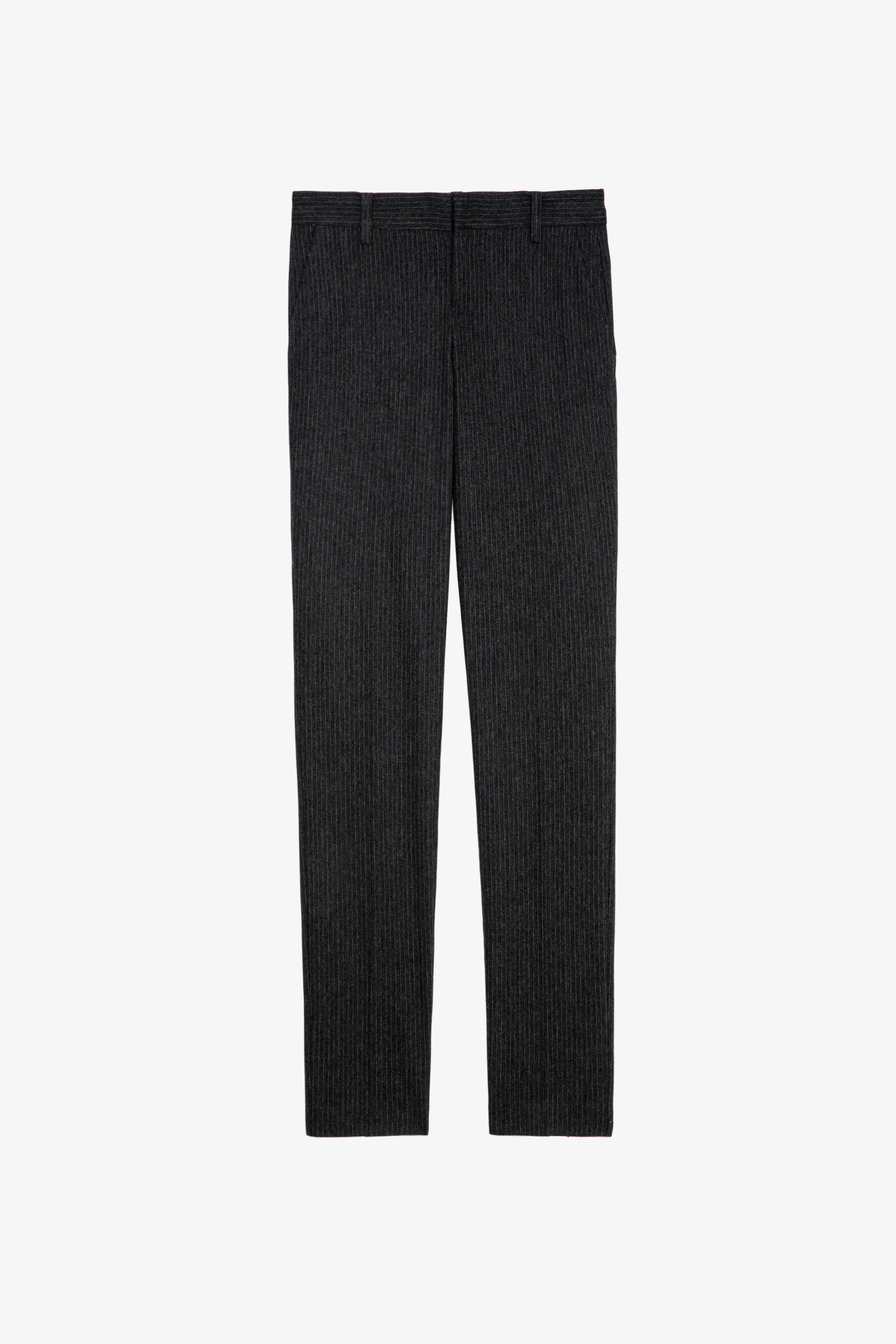 Prune Trousers Women’s charcoal striped suit trousers