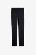 Prune Trousers - Women’s black tailored trousers with zipped hem.
