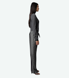 Pomy Jacquard Trousers - Women’s anthracite wing-print jacquard trousers.