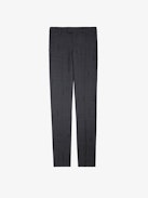 Hose Prune - Damen-Anzughose mit Streifen in Anthrazitgrau, Monogramm und Saumschlitze mit Reißverschluss