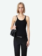 Prune Trousers - Tailored trousers with rhinestone star pattern.