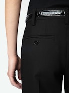 Prune Trousers - Tailored trousers with rhinestone star pattern.