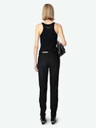 Prune Trousers - Tailored trousers with rhinestone star pattern.