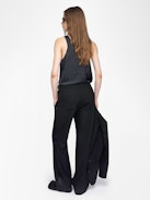 Poma Trousers - Straight-cut tailored pants with a jogging-inspired design, featuring satin stripes and an elastic waistband.