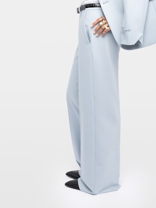 Trousers Panol - Tailored trousers, Regular fit, wide leg, solid colour.