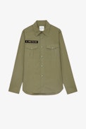 Camicia This - Camicia in cotone kaki decorata con patch "Z.Voltaire" - Donna