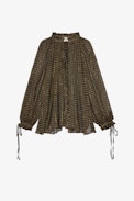 Camicia Tocade Mousseline ZV - Camicia con monogramma ZV e dettagli metallizzati donna