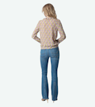 Blouse Tresse - Blouse en crêpe jaune imprimé liberty et ailes, asymétrique et à volants.