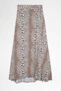 Gonna Johan Leopard - Gonna lunga con stampa leopardata Donna