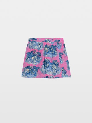 Rock Jadys - Kurzer Rock aus bedruckter Viskose.