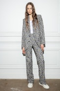 Vegy Blazer - Women's multicoloured jacquard floral print blazer