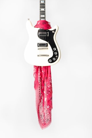 Maddie Bandana 120 Scarf - Fuchsia cotton scarf with bandana print.