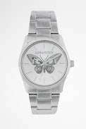 Orologio Zadig Butterfly - Orologio in acciaio inossidabile grigio con quadrante a motivo farfalla.