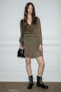 Rulie Chiffon ZV Dress - Women’s dress with ZV monogram and metallic details
