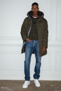 Parka Bowel Nylon - Parka tecnico in nylon kaki uomo