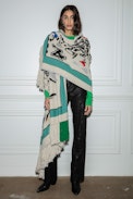 Poncho Colorado Cachemire - Poncho in cashmere con motivo scheletri - Donna